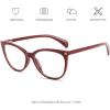 imageMEETSUN Non Prescription Glasses Frames For WomenRetro Cateye Fake Eyeglasses HD Clear LensDark Red Frame Clear Lens