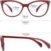 imageMEETSUN Non Prescription Glasses Frames For WomenRetro Cateye Fake Eyeglasses HD Clear LensDark Red Frame Clear Lens