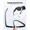 imageMEETSUN Oversized Fit Over Glasses Sunglasses for Women Men Large Trendy Polarized Sunglasses for Driving UV ProtectionXlblack Framegrey Lens
