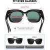 imageMEETSUN Oversized Fit Over Glasses Sunglasses for Women Men Large Trendy Polarized Sunglasses for Driving UV ProtectionXlblack Framegrey Lens