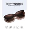 imageMEETSUN Oversized Fit Over Glasses Sunglasses for Women Men Large Trendy Polarized Sunglasses for Driving UV ProtectionXlbrown Gradient Framebrown Gradient Lens