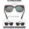 imageMEETSUN Oversized Fit Over Glasses Sunglasses for Women Men Large Trendy Polarized Sunglasses for Driving UV ProtectionXlgrey Leopard Framegrey Lens