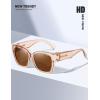 imageMEETSUN Oversized Fit Over Glasses Sunglasses for Women Men Large Trendy Polarized Sunglasses for Driving UV ProtectionXllight Brown Framebrown Lens