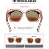 imageMEETSUN Oversized Fit Over Glasses Sunglasses for Women Men Large Trendy Polarized Sunglasses for Driving UV ProtectionXllight Brown Framebrown Lens