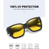 imageMEETSUN Oversized Fit Over Glasses Sunglasses for Women Men Large Trendy Polarized Sunglasses for Driving UV ProtectionXlnight Vision