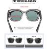imageMEETSUN Oversized Fit Over Glasses Sunglasses for Women Men Large Trendy Polarized Sunglasses for Driving UV ProtectionXltransparent Grey Framegrey Lens