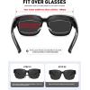 imageMEETSUN Oversized Fit Over Glasses Sunglasses for Women Men Trendy Polarized UV Protection Sun Glasses for DrivingBlack Grey