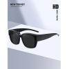 imageMEETSUN Oversized Fit Over Glasses Sunglasses for Women Men Trendy Polarized UV Protection Sun Glasses for DrivingBlack Grey