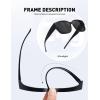 imageMEETSUN Oversized Fit Over Glasses Sunglasses for Women Men Trendy Polarized UV Protection Sun Glasses for DrivingBlack Grey