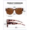 imageMEETSUN Oversized Fit Over Glasses Sunglasses for Women Men Trendy Polarized UV Protection Sun Glasses for DrivingTortoise Brown