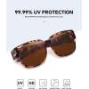imageMEETSUN Oversized Fit Over Glasses Sunglasses for Women Men Trendy Polarized UV Protection Sun Glasses for DrivingTortoise Brown