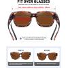 imageMEETSUN Oversized Fit Over Glasses Sunglasses for Women Men Trendy Polarized UV Protection Sun Glasses for DrivingTortoise Brown