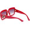 imageMEETSUN Oversized Square Sunglasses Women Inspired Multi Tinted Frame Fashion Modern ShadesRed Frame