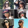 imageMEETSUN Oversized Square Sunglasses Women Inspired Multi Tinted Frame Fashion Modern ShadesRed Frame
