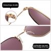 imageMEETSUN Polarized Hexagon Sunglasses for Women Men Polygon Square Sun Glasses UV400 Protection Metal Frame2 Packgold Graygreen Mirror Lens