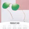 imageMEETSUN Polarized Hexagon Sunglasses for Women Men Polygon Square Sun Glasses UV400 Protection Metal Frame2 Packgold Graygreen Mirror Lens