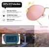 imageMEETSUN Polarized Hexagon Sunglasses for Women Men Polygon Square Sun Glasses UV400 Protection Metal Frame2 Packgold Graypink Mirror Lens