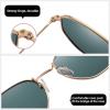 imageMEETSUN Polarized Hexagon Sunglasses for Women Men Polygon Square Sun Glasses UV400 Protection Metal Frame2 Packgold Graypink Mirror Lens