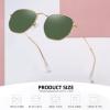 imageMEETSUN Polarized Hexagon Sunglasses for Women Men Polygon Square Sun Glasses UV400 Protection Metal Frame2packgoldgray Lensgold Framedark Green Lens