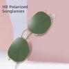 imageMEETSUN Polarized Hexagon Sunglasses for Women Men Polygon Square Sun Glasses UV400 Protection Metal Frame2packgoldgray Lensgold Framedark Green Lens