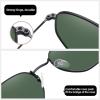 imageMEETSUN Polarized Hexagon Sunglasses for Women Men Polygon Square Sun Glasses UV400 Protection Metal Frame3 Packgold Grayblack Dark Greenblack Brown