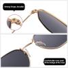 imageMEETSUN Polarized Hexagon Sunglasses for Women Men Polygon Square Sun Glasses UV400 Protection Metal Frame3 Packgold Graygold Graygold Gray