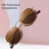 imageMEETSUN Polarized Hexagon Sunglasses for Women Men Polygon Square Sun Glasses UV400 Protection Metal Frame3pack Gold Graygold Browngold Dark Green