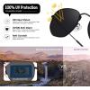 imageMEETSUN Polarized Hexagon Sunglasses for Women Men Polygon Square Sun Glasses UV400 Protection Metal FrameBlackgray