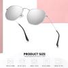 imageMEETSUN Polarized Hexagon Sunglasses for Women Men Polygon Square Sun Glasses UV400 Protection Metal FrameGoldgray Lenssilver Mirror Lens
