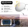 imageMEETSUN Polarized Hexagon Sunglasses for Women Men Polygon Square Sun Glasses UV400 Protection Metal FrameGoldgray Lenssilver Mirror Lens