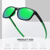 imageMEETSUN Polarized Sports Sunglasses for Women Men Driving Running Cycling Fishing Sun Glasses UV400 ProtectionBlack Framegreen Mirror Lens
