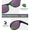 imageMEETSUN Polarized Sports Sunglasses for Women Men Driving Running Cycling Fishing Sun Glasses UV400 ProtectionBlack Framegreen Mirror Lens