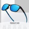 imageMEETSUN Polarized Sports Sunglasses for Women Men Driving Running Cycling Fishing Sun Glasses UV400 ProtectionBlack Frameice Blue Mirror Lens
