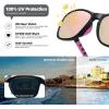 imageMEETSUN Polarized Sports Sunglasses for Women Men Driving Running Cycling Fishing Sun Glasses UV400 ProtectionBlack Framepink Mirror Lens