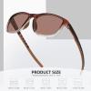 imageMEETSUN Polarized Sports Sunglasses for Women Men Driving Running Cycling Fishing Sun Glasses UV400 ProtectionClear Brown Gradient Framelight Brown Lens
