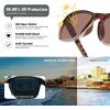 imageMEETSUN Polarized Sports Sunglasses for Women Men Driving Running Cycling Fishing Sun Glasses UV400 ProtectionClear Brown Gradient Framelight Brown Lens