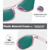imageMEETSUN Polarized Sports Sunglasses for Women Men Driving Running Cycling Fishing Sun Glasses UV400 ProtectionClear Pink Framechampagne Mirror Lens