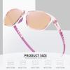 imageMEETSUN Polarized Sports Sunglasses for Women Men Driving Running Cycling Fishing Sun Glasses UV400 ProtectionClear Pink Framechampagne Mirror Lens