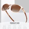 imageMEETSUN Polarized Sports Sunglasses for Women Men Driving Running Cycling Fishing Sun Glasses UV400 ProtectionLight Brown Framegradient Brown Lens