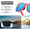 imageMEETSUN Polarized Sports Sunglasses for Women Men Driving Running Cycling Fishing Sun Glasses UV400 ProtectionPurple Pink Frameice Blue Mirror Lens