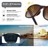 imageMEETSUN Polarized Sports Sunglasses for Women Men Driving Running Cycling Fishing Sun Glasses UV400 ProtectionTortoise Framegradient Brown Lens