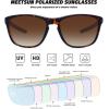 imageMEETSUN Polarized Sports Sunglasses for Women Men Driving Running Cycling Fishing Sun Glasses UV400 ProtectionTortoise Framegradient Brown Lens