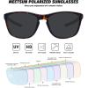 imageMEETSUN Polarized Sports Sunglasses for Women Men Driving Running Cycling Fishing Sun Glasses UV400 ProtectionTortoise Framegray Lens