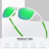 imageMEETSUN Polarized Sports Sunglasses for Women Men Driving Running Cycling Fishing Sun Glasses UV400 ProtectionTransparent Framegreen Mirror Lens