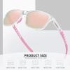 imageMEETSUN Polarized Sports Sunglasses for Women Men Driving Running Cycling Fishing Sun Glasses UV400 ProtectionTransparent Framepink Mirror Lens