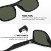 imageMEETSUN Polarized Sunglasses For Men Women UV Protection Square Frame Sport Fishing Driving Sunglasses3 Pack BlackGreenDark Blue