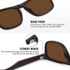 imageMEETSUN Polarized Sunglasses For Men Women UV Protection Square Frame Sport Fishing Driving Sunglasses3 Pack BlackIce BlueBrown
