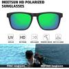imageMEETSUN Polarized Sunglasses For Men Women UV Protection Square Frame Sport Fishing Driving Sunglasses3 Pack BlackIce BlueGreen
