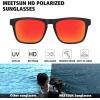 imageMEETSUN Polarized Sunglasses For Men Women UV Protection Square Frame Sport Fishing Driving Sunglasses3 Pack BlackIce BlueRed