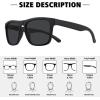 imageMEETSUN Polarized Sunglasses For Men Women UV Protection Square Frame Sport Fishing Driving SunglassesBlackGrey  56